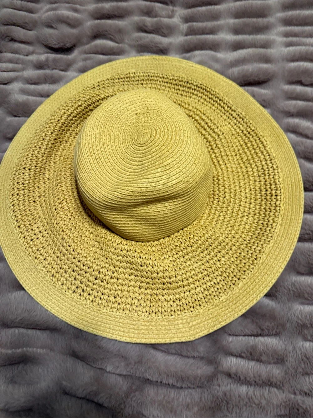 J. Crew Yellow Wide-Brim Straw Sun Hat